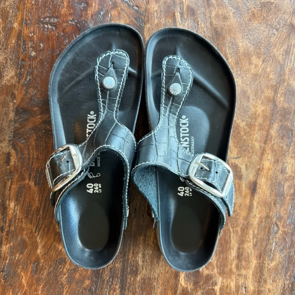 Birkenstock x Staud Black Sandals